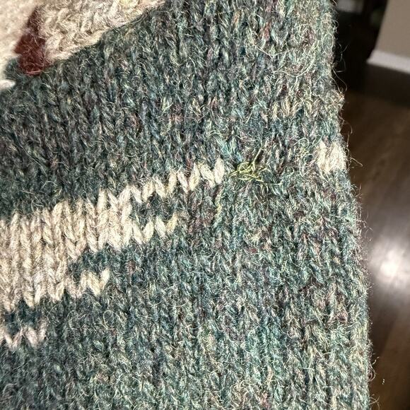 Vtg 90s Y2K Structure Men's Wool Sweater Aztec Southwest M Grandpacore Chunky - Picture 9 of 9